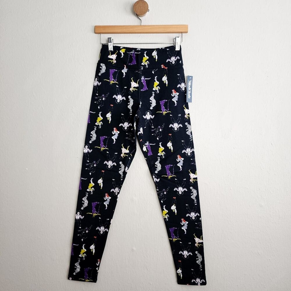 Modcloth NWT Halloween Print High Waisted Cotton Leggings Spooky Black Small